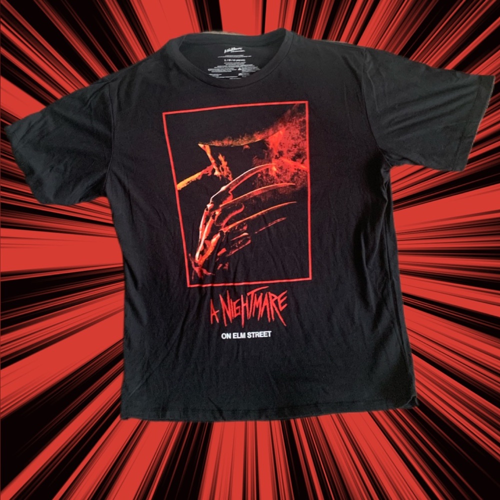 New Men’s Junior Nightmare On Elm Street Shirt Sz Lg Horror Classic